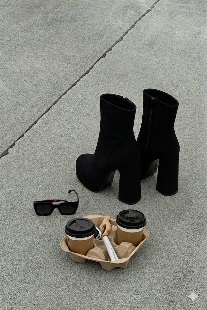 KENDALL BOOTS / GAMUZA NEGRO